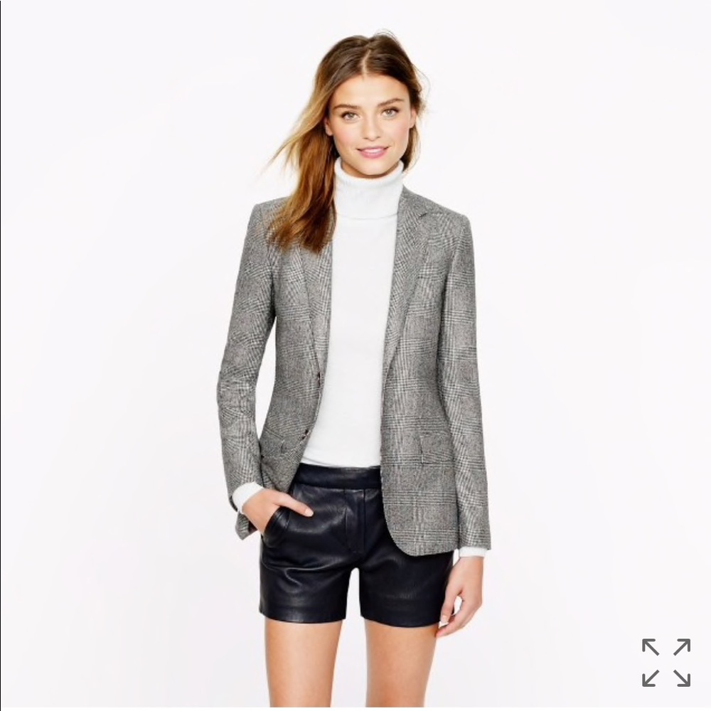 J. Crew Gray Glen Plaid Wool Blazer